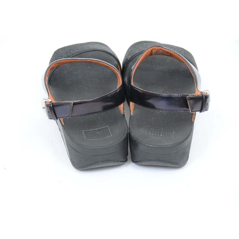 Fitflop Ritzy Womens 10 Slingback Strap Sandals Wedge Platform Footbed Comfort - Picture 5 of 9